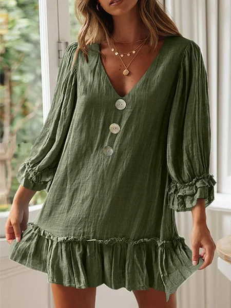 

Casual Dresses, Army green, Mini Dresses