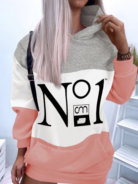 

Loosen Cotton Dresses, Pink-gray, Mini Dresses