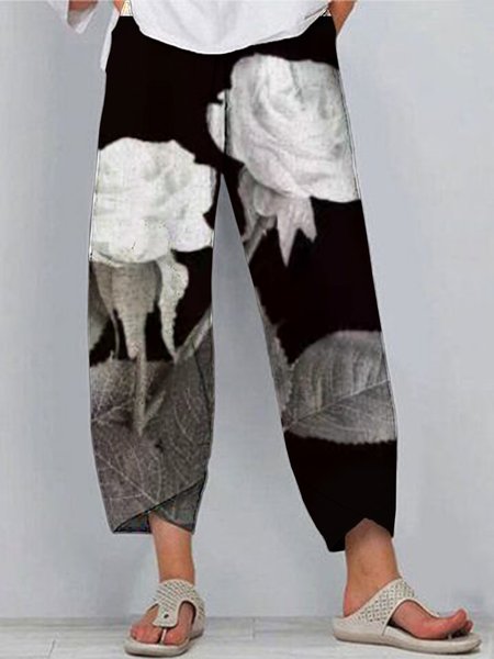 

Floral Pants, Black, Pants