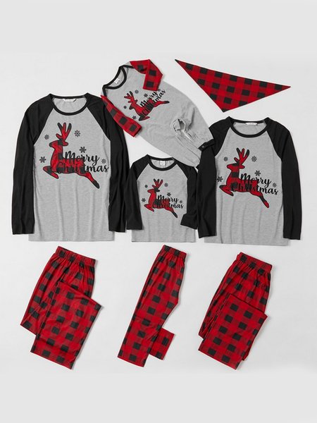 

Round Neck Family Matching Christmas Pajamas Sets, Children, Suits