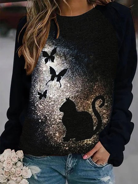 

Regular Fit Casual Sweatshirt, Black, Hoodies & Sweatshirts