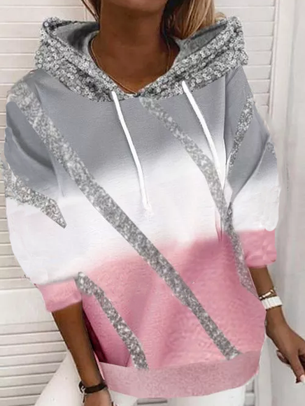 

Hooded Cotton Blends Sweatshirt, Pink, Hoodies & Sweatshirts