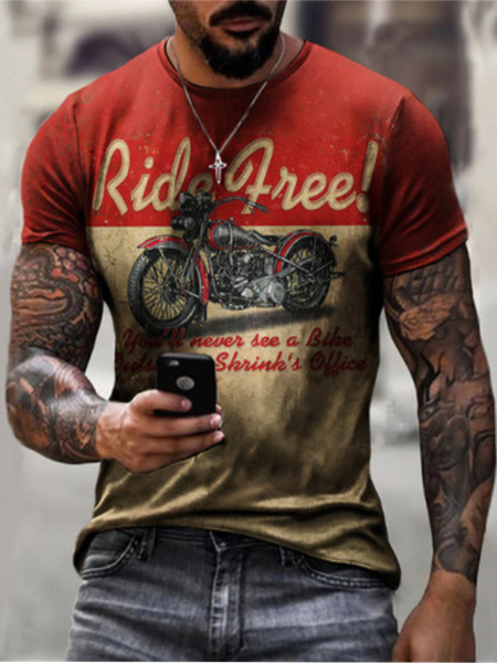 

Casual Short Sleeve Shirts & Tops, As picture, Men's t-shirts
