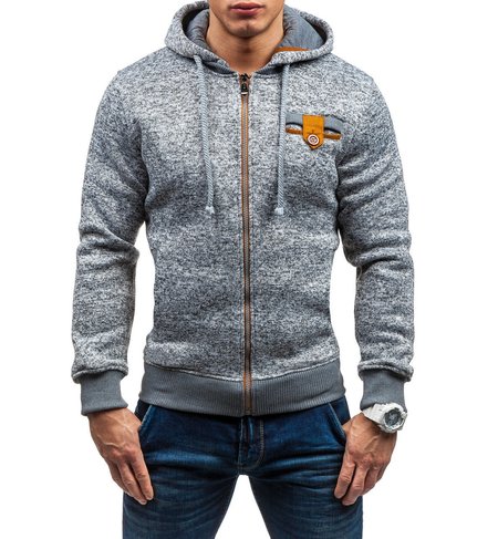 

Hooded Cotton Long Sleeve Sweatshirt, Light gray, Hoodies