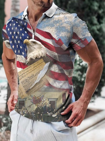 

Short Sleeve Polo Shirts & Tops, As picture, Men's t-shirts