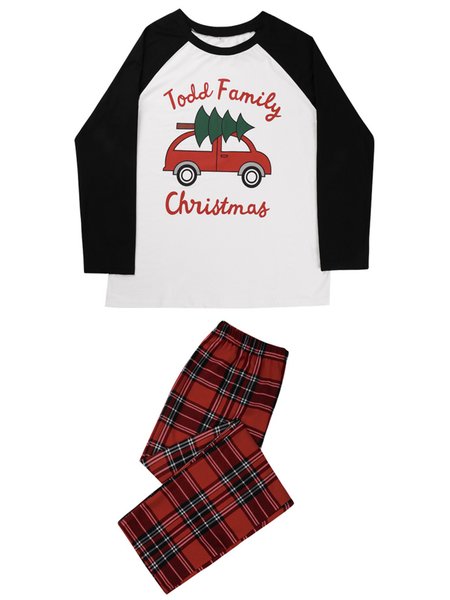 

Round Neck Casual Family Matching Christmas Pajamas Sets, Men, Suits