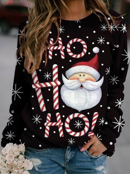 

Casual Christmas Snowman Round Neck Sweatshirt, Black, Sweatshirts & Hoodies