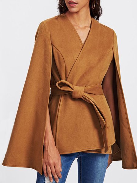 

Regular Fit Cross Front Vintage Outerwear, Camel, Coats