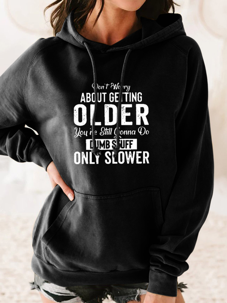 

Loosen Letter Casual Sweatshirt, Black, Hoodies & Sweatshirts