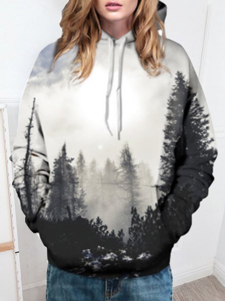 

Regular Fit Hooded Casual Sweatshirt, 0895-grey, Sweatshirts & Hoodies