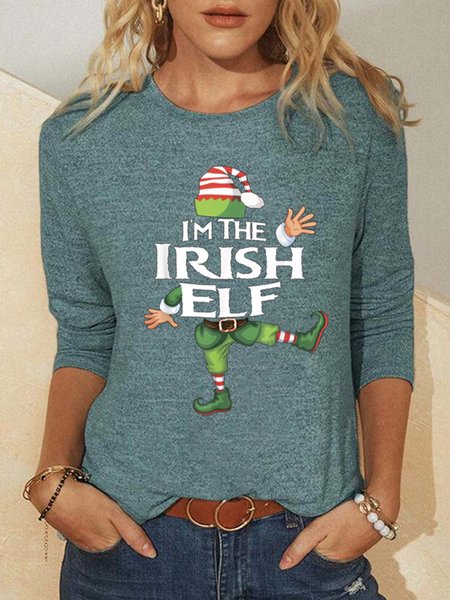 

Im The Irish Elf Christmas Xmas Crew Neck Shirts & Tops, Green, Hoodies&Sweatshirts