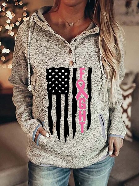 

Sporty Basics Letter Loosen Hooded Sweatshirts, Gray, Hoodies & Sweatshirts