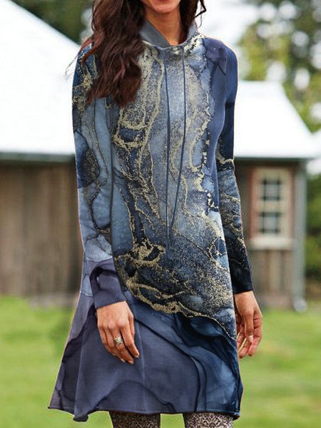 

Loosen Cotton Blends Dresses, Multicolor, Midi Dresses