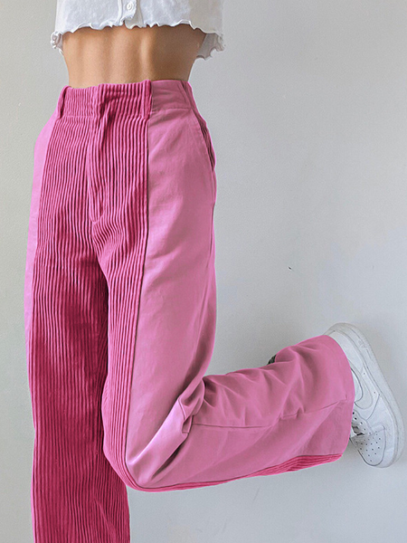 

Vintage Corduroy Loosen Pants, Pink, Pants