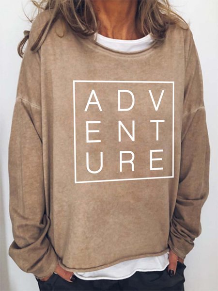 

Adventure Nature Lover Camping Casual Sweatshirts, Light brown, Hoodies&Sweatshirts