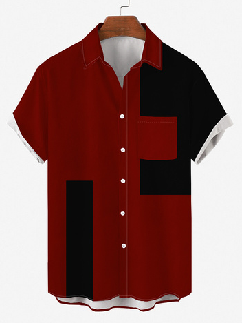 

Vacation Short Sleeve Shirts & Tops, Red, Men's Floral shirt