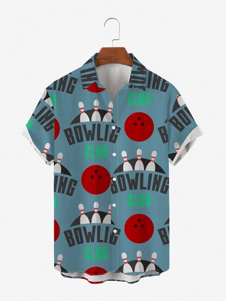 

Bowling Casual Shirts & Tops, Cyan, Men's Floral shirt