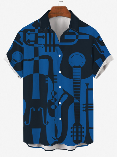 

Casual Shirt Collar Shirts, Blue, Shirts ＆ Blouse