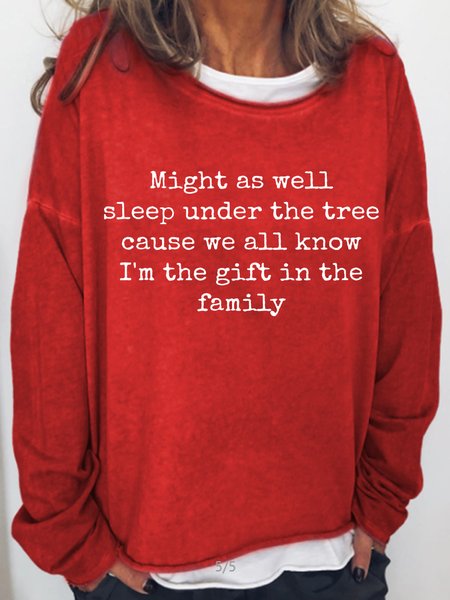 

Christmas Humor Casual Sweatshirt, Red, Hoodies&Sweatshirts