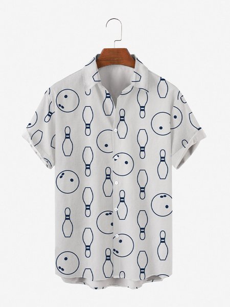 

Casual Short Sleeve Shirts & Tops, White, Men's Floral shirt