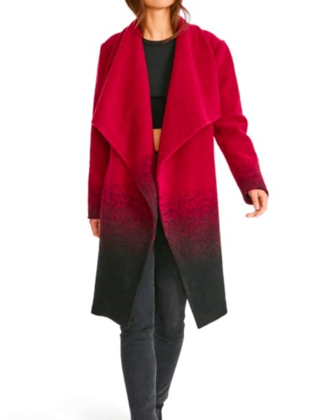 

Winter Mid-weight Long sleeve Lapel Work Formal Daily Outerwear, Red, Coats