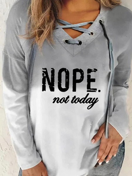 

V Neck Loosen Vintage Sweatshirt, Multicolor, Sweatshirts & Hoodies
