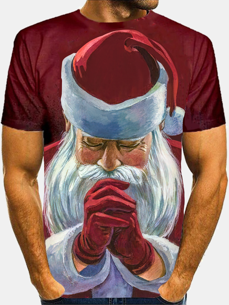 

Short Sleeve Crew Neck Shirts & Tops, As picture, T-Shirts