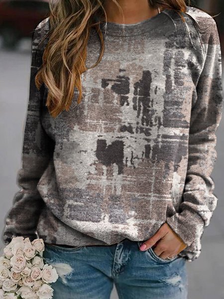 

Loosen Crew Neck Shirts & Tops, Camel, Tops