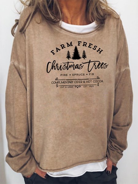 

Farm fresh Christmas trees Sweatshirt, Khaki, Hoodies&Sweatshirts