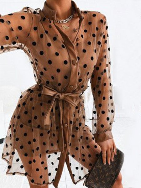 

Lady Long Sleeve Regular Fit Shirt, As picture, Blouses and Shirts