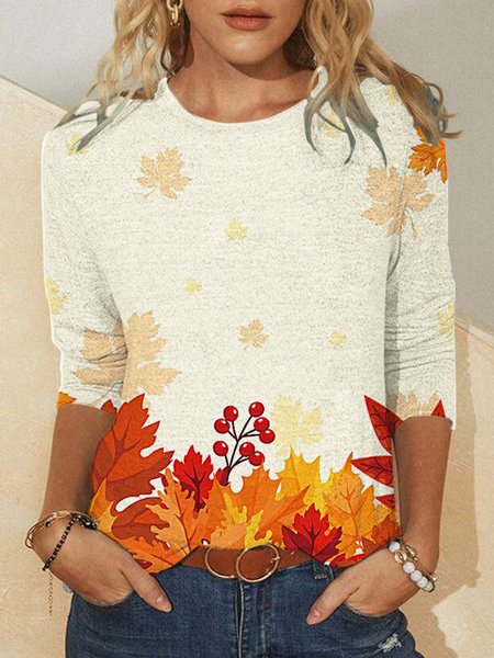 

Leaves Vintage Sweatshirt, As picture, Hoodies&Sweatshirts
