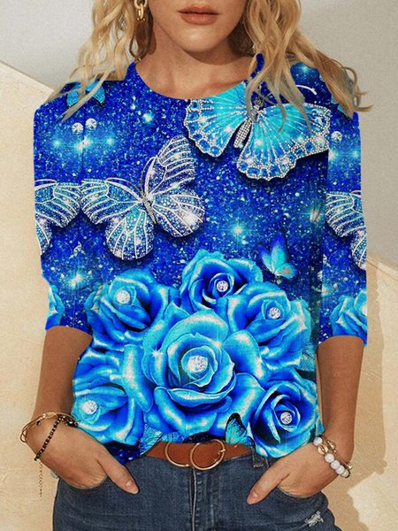

Butterfly Flower Floral Vintage Sweatshirt, Blue, Hoodies&Sweatshirts