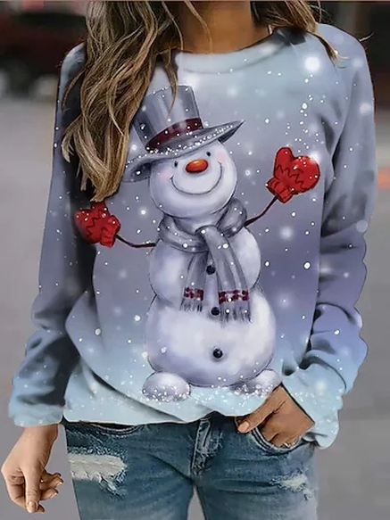 

Christmas Snowman Casual Sweatshirt, Multicolor, Sweatshirts & Hoodies