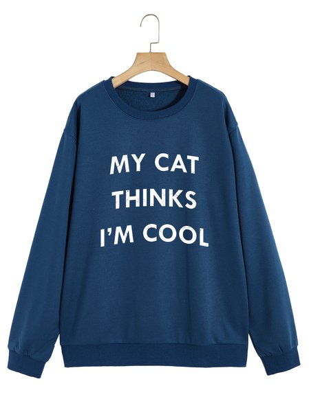 

Unocis Fun Printed Round Neck Sweatshirt, Blue, Sweatshirts