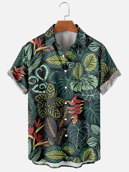 

Work Floral Shirts, Green, Shirts ＆ Blouse