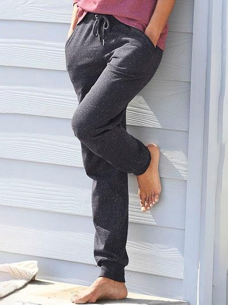 

Simple Casual Dark Gray Sports Trousers, Deep gray, Pants