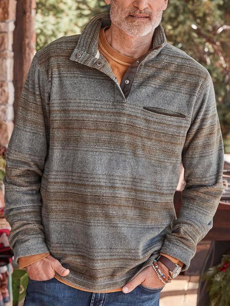 

Long Sleeve Henley Sweatshirt, As picture, Hoodies&Sweatshirts