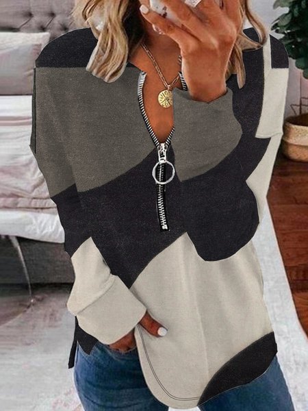 

Casuale Scollo a V Felpa, Multicolore, Hoodies & Sweatshirts