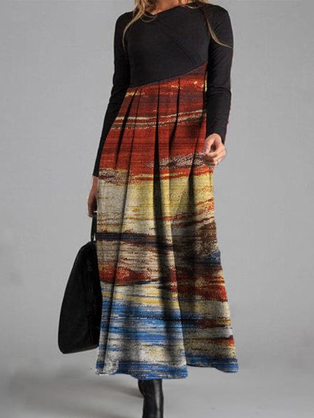 

Crew Neck Dresses, Black, Maxi Dresses