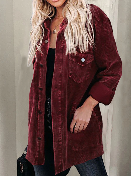 

Cotton Vintage Outerwear, Wine red, Outerwear