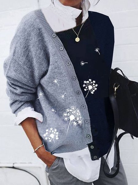 

Casual Wool/Knitting Sweater, Gray, Sweaters & Cardigans
