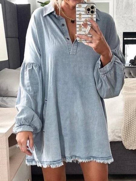 

Cotton Blends Shirts & Tops, Light blue, Tops