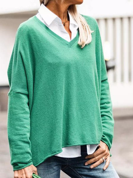 

Basis Crew Neck Casual Sweater, Green, Sweaters