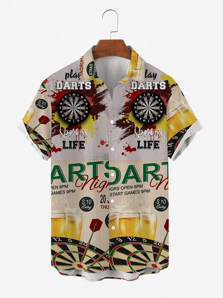 

Vacation Short Sleeve Shirt, As picture, Men's Floral shirt