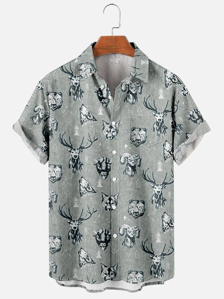 

Animal Vacation Shirts, Gray, Shirts ＆ Blouse