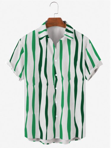 

Party Short Sleeve Shirts & Tops, Green, Men's Floral shirt