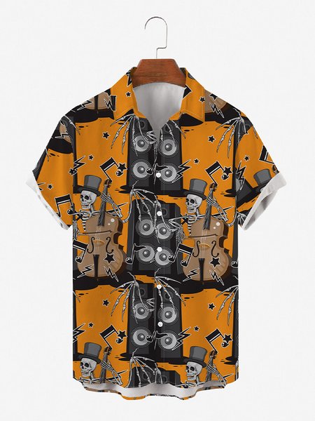 

Short Sleeve Vacation Shirts & Tops, As picture, Men's Floral shirt