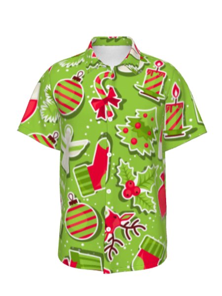 

Funny Christmas men's shirts, Green, Shirts