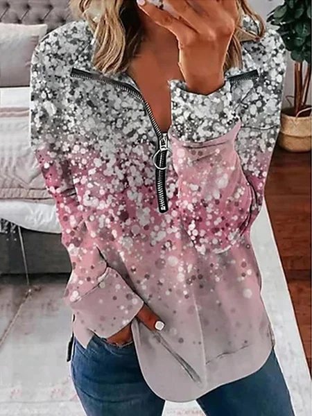 

Long Sleeve Cotton Blends Casual Sweatshirt, Pink, Hoodies & Sweatshirts
