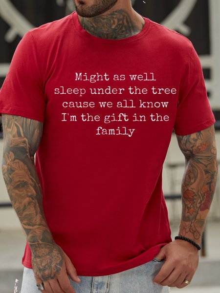 

Christmas Humor Casual T-shirt, Red, T-shirts